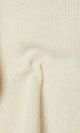 Elegant cremefärgad stickad cardigan dam