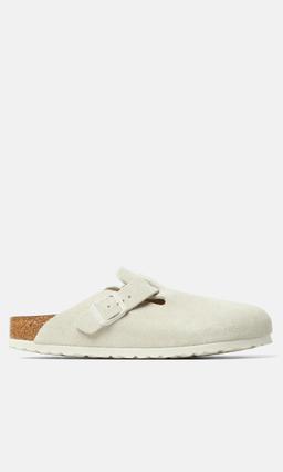 Birkenstock Boston mockatofflor vit dam