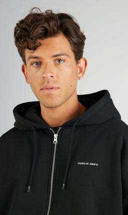 Junkyard Boxy Zip Hoodie Svart Herr