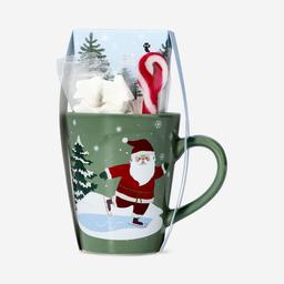 Mugg med varm choklad och sked med Godis