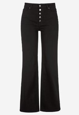 Högmidjade stretchjeans i ljusblå denim