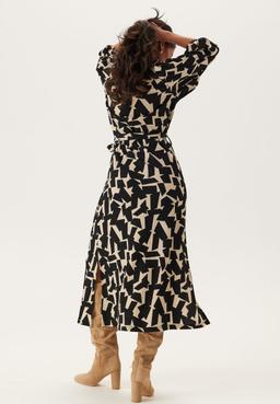 Happy Holly Structured Puff Sleeve Dress
