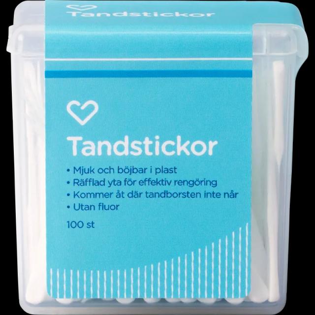 Hjärtats Plasttandstickor 100 stycken