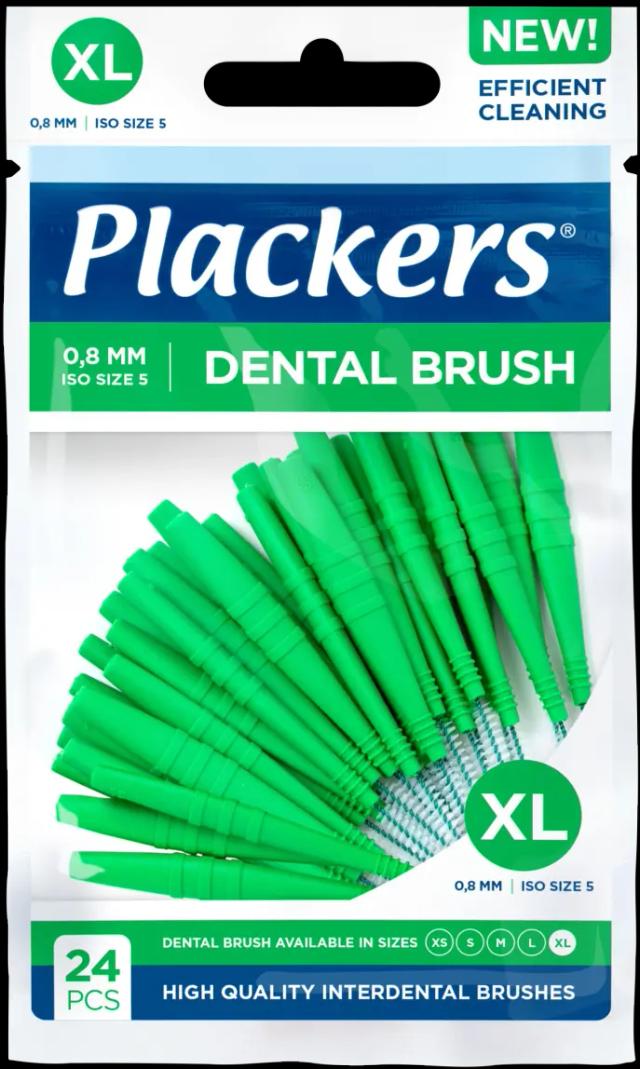 Plackers Dental Brush XL 0,8 mm 24-pack