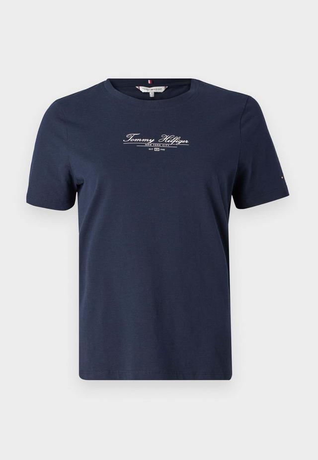Tommy Hilfiger
SCRIPT TEE - T-shirt med print - mörkblå