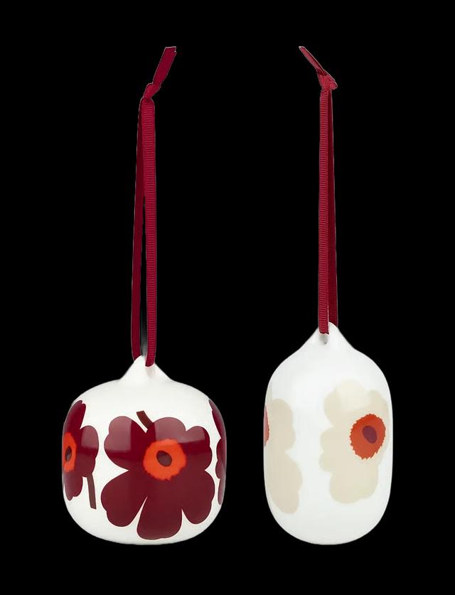 Marimekko Unikko Ornament Set 2 Pcs