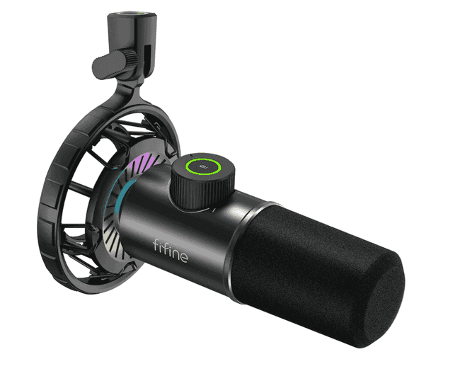 Fifine K658 USB Mikrofon RGB Svart