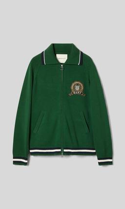 GANT Grön Graphic Full Zip Cardigan