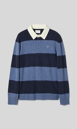 GANT Superfine Lambswool Rugbytröja Marinblå Herr