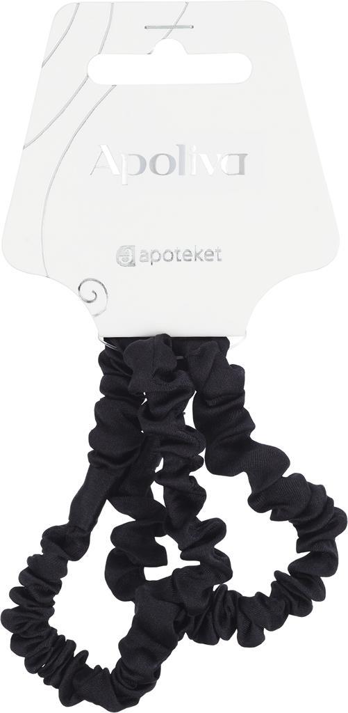Apoliva Sidensnodd Svart 2-pack