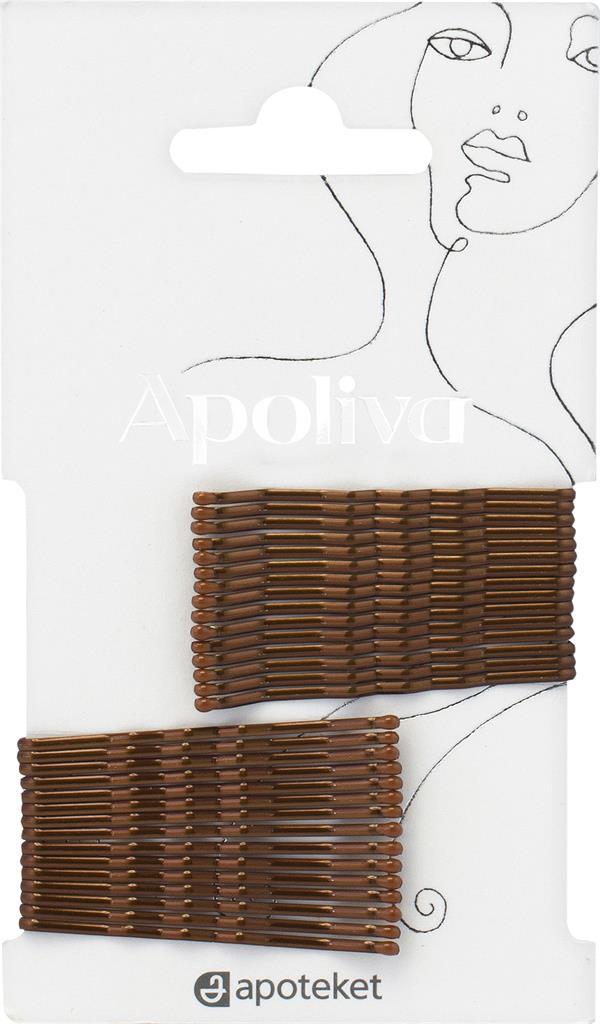Apoliva Bruna Hårnålar 30 Pack