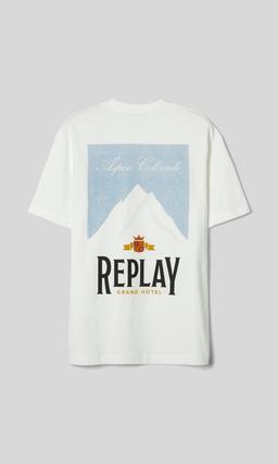 Replay Vit T-Skjorta för Herr