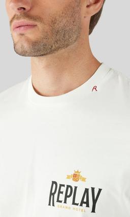 Replay Vit T-Skjorta för Herr