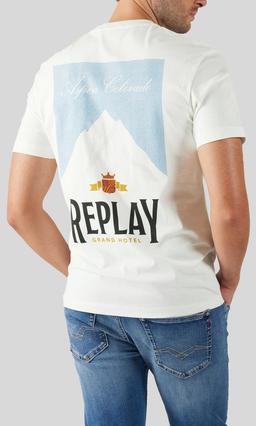 Replay Vit T-Skjorta för Herr