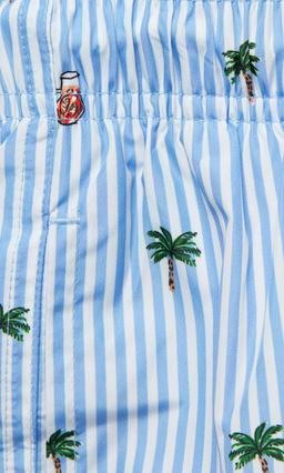 Eton Randiga Flerfärgade Badshorts Herr