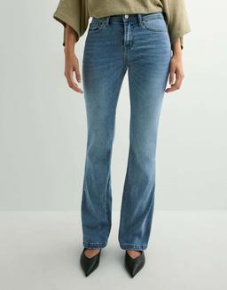 Only Mid Waist Flared Jeans Medium Blue