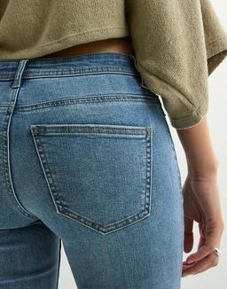 Only Mid Waist Flared Jeans Medium Blue