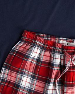 Röd Flanellpyjamas för Herr