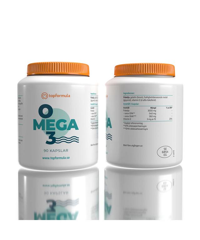 Omega-3 Fiskolja 90 Kapslar Topformula