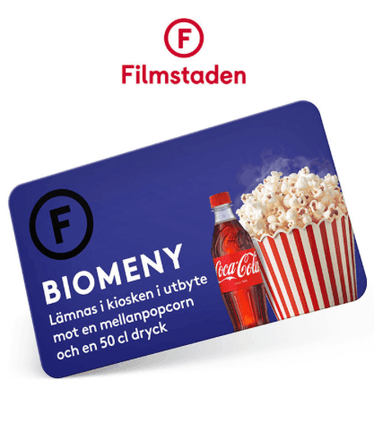 Digital menybiljett hos Filmstaden via Refunder