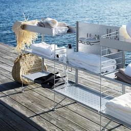 String metallhyllplan 58x30 med låg kant