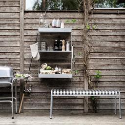 String metallhyllplan 58x30 med låg kant