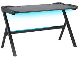 Gamingbord DANVERS Svart 120 cm 60 cm RGB LED - Beliani.se