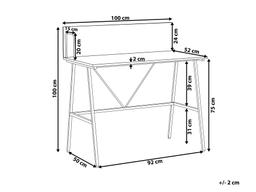 Skrivbord HASTINGS Brun/Svart 100x52 cm