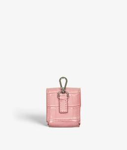 The Case Factory AirPods Läderfodral Croco Rosa
