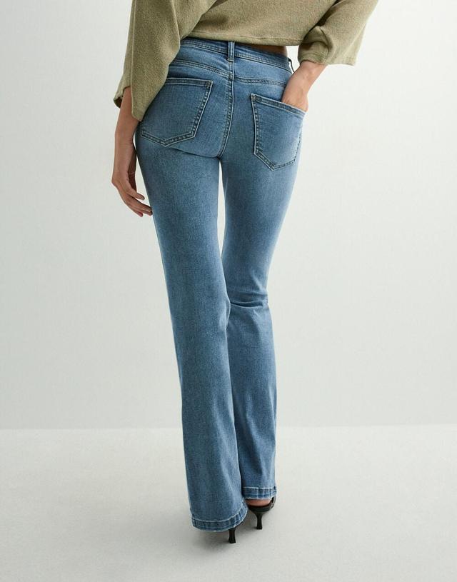 Only Mid Waist Flared Jeans - Blue