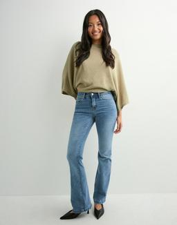 Only Mid Waist Flared Jeans - Blue