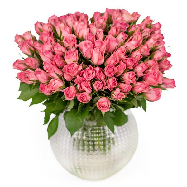 100 rosa rosor till bra pris!