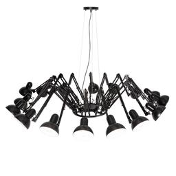 Smart svart taklampa med 16 lampor