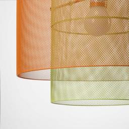 SOLVINDEN taklampa i orange och ljusgrön