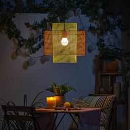 SOLVINDEN taklampa i orange och ljusgrön