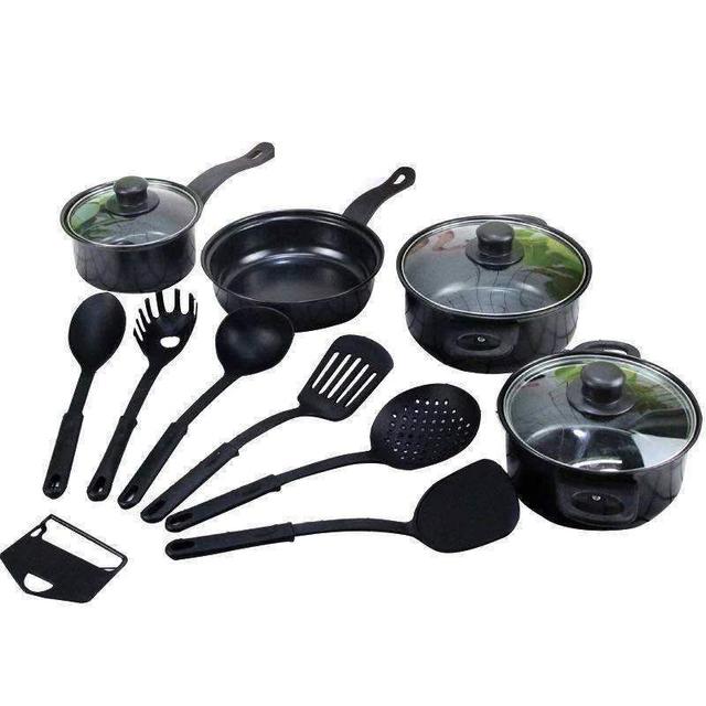 13-delars nonstick kokkärlset med redskap