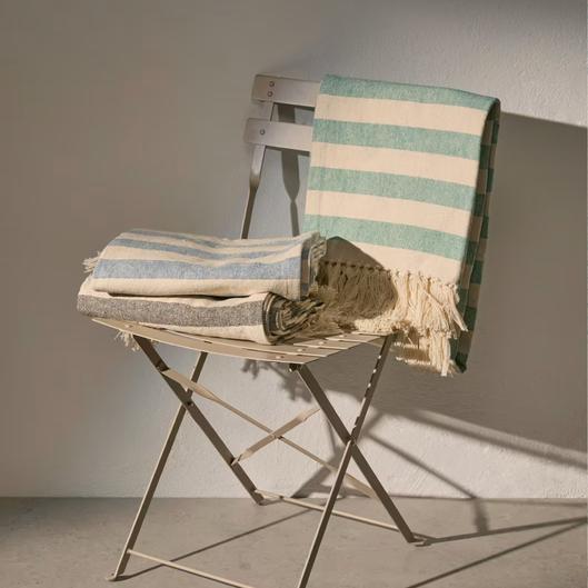 Pläd Elly Stripe Blå 130x170cm