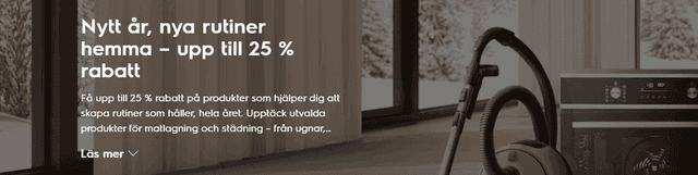 Få upp till 25 % rabatt hos Electrolux 
