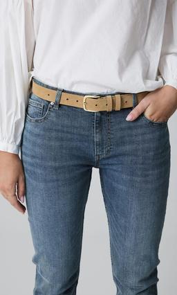 Mellanblå Low Flare Jeans för Dam