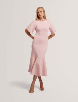 Ted Baker Belviee Navy Knit Midi Dress