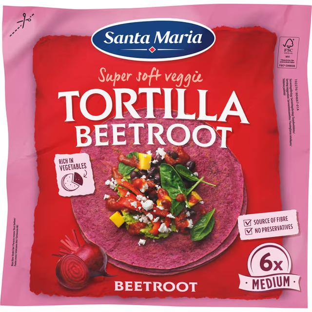 Tortilla Rödbeta Medium 240 g Santa Maria