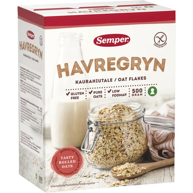 Semper glutenfria havregryn. 3 x 500 g.
