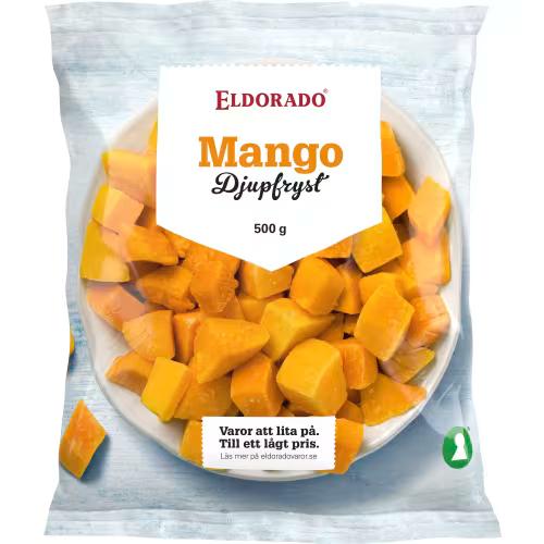 Fryst mango från Willys. 500 g.
