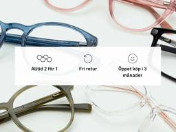 2 för 1 på trendiga glasögon