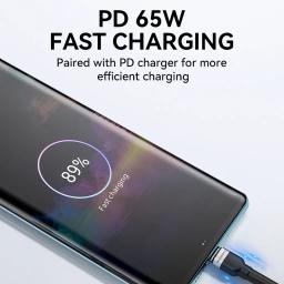 Wozinsky USB-C till USB-C kabel 65W, 1m Svart