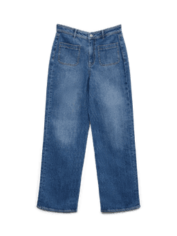 VMTESSA Mellanblå Jeans med Vida Ben