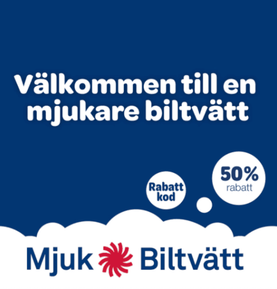 50 % rabatt på bästa tvättprogrammet hos Mjuk Biltvätt