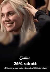 25% rabatt på klippning hos Cutters på Stockholms C