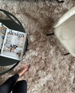 Nimbus Shape Beige Linne Ryamatta