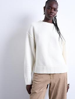 TSSALLY White Clear Pullover Top